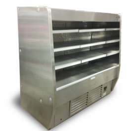 ALL STAINLESS STEEL SELF-CONTAINED OPEN MERCHANDISER